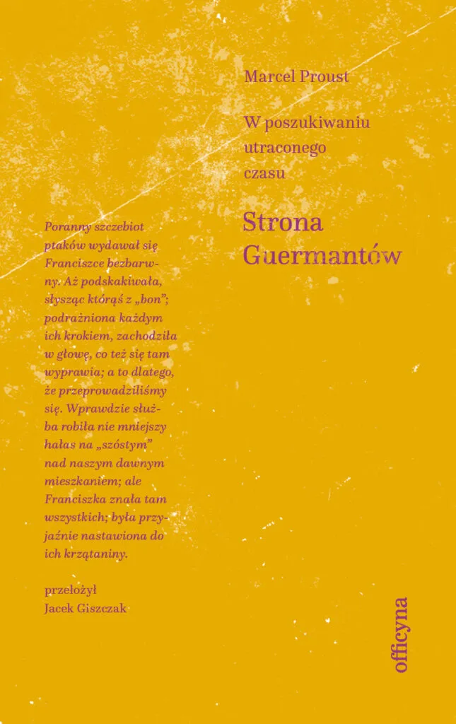 Strona Guermantów - Marcel Proust - Jacek Giszczak - Officyna - okładka książki